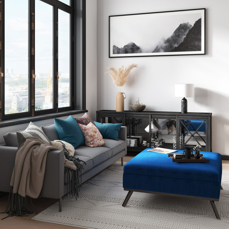 Simpli Home Owen Square Coffee Table Storage Ottoman Wayfair
